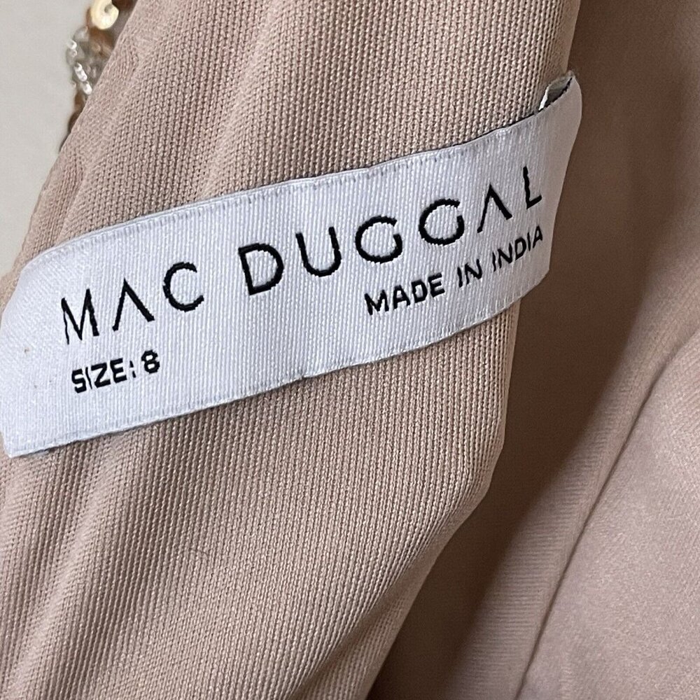 Mac Duggal Dress Size 8 Copper Silver Body Con Mini‎ Sequined Scallop - Picture 15 of 16